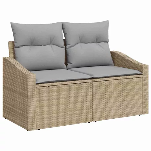 Kerti Kanapé Szett 6 pcs Barna és szürke 55 x 55 x 37 cm