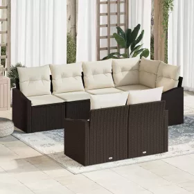   Kert étkező szett párnával tárolóval 7 pcs Barna és Krém
