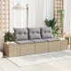 Kerti Kanapé Szett párnával 3 pcs Beige és Világosszürke