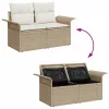 Kerti Kanapé Szett párnával 5 pcs Beige és krém 55 x 55 x 37 cm