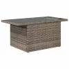 Kerti Kanapé Szett 11 pcs Szürke 100 x 55 x 73 cm Poli rattan