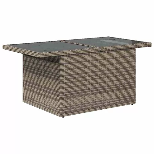 Kerti Kanapé Szett 11 pcs Szürke 100 x 55 x 73 cm Poli rattan