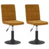 2 db barna bársony forgó étkezőszék