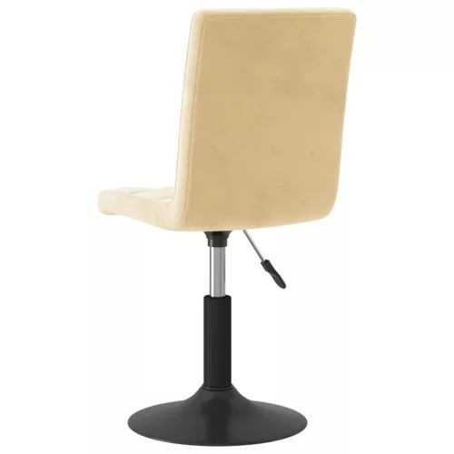 2 db krémszínű bársony forgó étkezőszék
