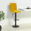 Mustársárga bársony bárszék