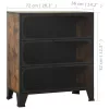 Rusztikus barna fém és MDF tárolószekrény 72 x 36 x 82 cm