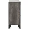 Szürke fém és MDF tárolószekrény 72 x 36 x 82 cm