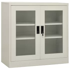 Világosszürke acél irodai szekrény 90 x 40 x 90 cm