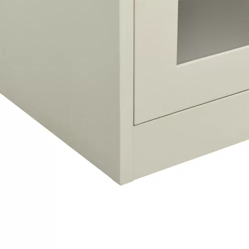 Világosszürke acél irodai szekrény 90 x 40 x 90 cm