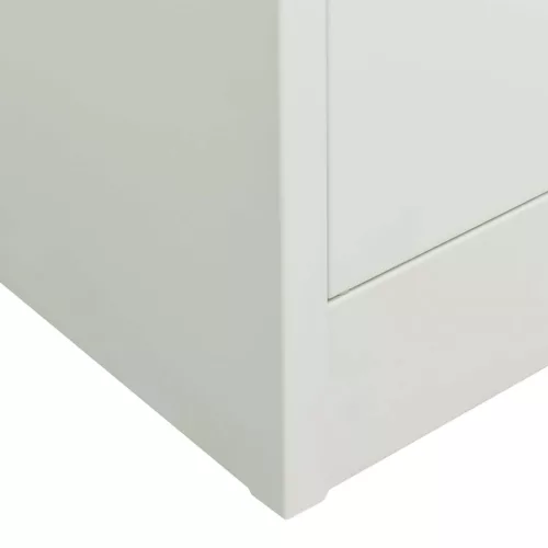 Világosszürke acél irodai szekrény 90 x 40 x 180 cm