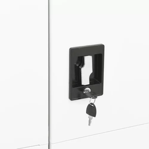 Fehér acél zárható szekrény 90 x 40 x 180 cm