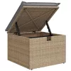 Kerti Kanapé Szett párnával tárolóval 6 pcs Bézs Poli rattan