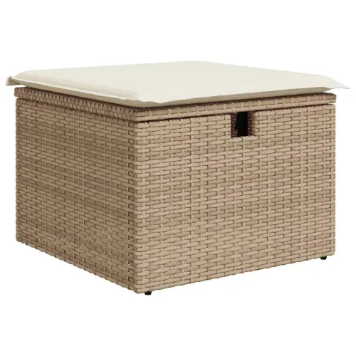 Kerti Kanapé Szett 4 pcs Bézs 55 x 62 x 69 cm Poli rattan