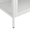 Fehér acél és edzett üveg vitrin 90 x 40 x 180 cm