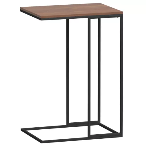 Fekete szerelt fa kisasztal 40 x 30 x 59 cm
