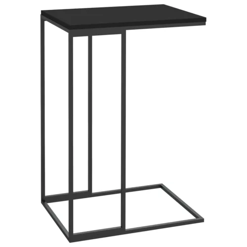 Fekete szerelt fa kisasztal 40 x 30 x 59 cm