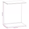 Fekete szerelt fa kisasztal 55 x 35 x 66 cm