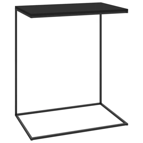 Fekete szerelt fa kisasztal 55 x 35 x 66 cm