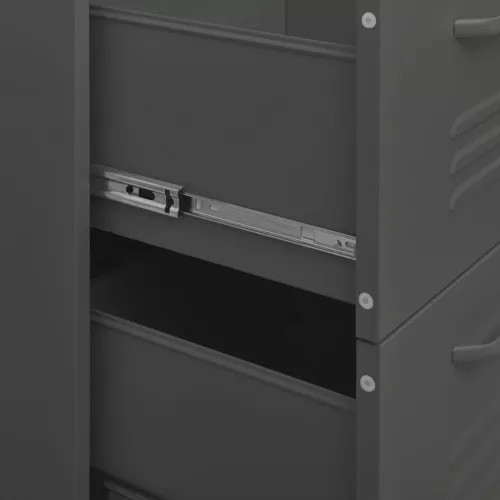 Antracitszürke acél fiókos szekrény 80 x 35 x 101,5 cm