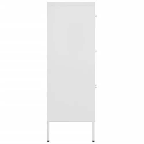 Fehér acél fiókos szekrény 80 x 35 x 101,5 cm