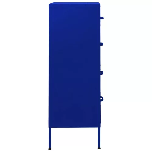 Tengerészkék acél fiókos szekrény 80 x 35 x 101,5 cm