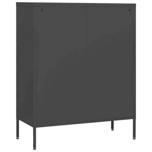Antracitszürke acél fiókos szekrény 80 x 35 x 101,5 cm