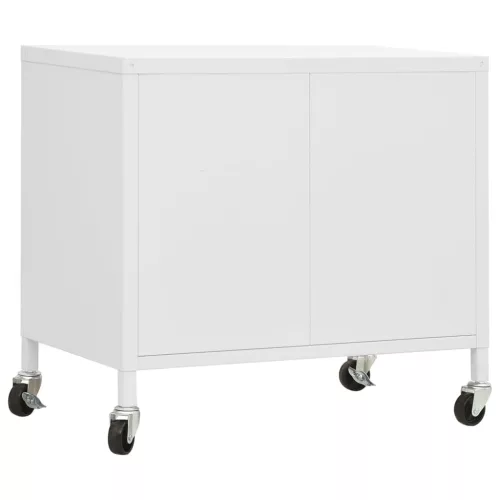 Fehér acél tárolószekrény 60 x 35 x 56 cm