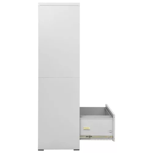 Világosszürke acél irattartó szekrény 90 x 46 x 164 cm