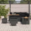 Kerti Kanapé Szett párnával 8 pcs Fekete 90 x 55 x 71 cm