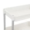 5 szintes fehér vas és ABS konyhai kocsi 42 x 29 x 128 cm