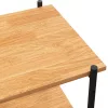 Fekete és tölgy 4 szintes polcrendszer 80 x 40 x 130 cm