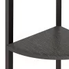 4 szintes fekete sarokpolc 45,5 x 31,5 x 150 cm