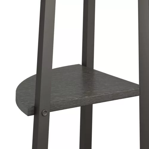 4 szintes fekete sarokpolc 45,5 x 31,5 x 150 cm