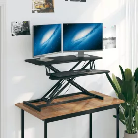   Acél és fatermék állítható munkaállomás 90x40x(13-50) cm