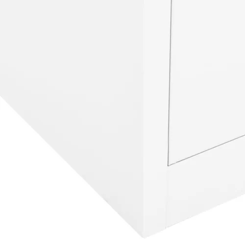 Fehér acél irodai szekrény 90 x 40 x 102 cm