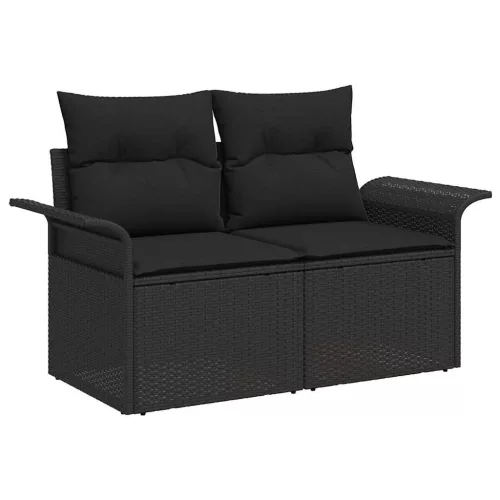 Kerti Kanapé Szett párnával 10 pcs Fekete 90 x 55 x 71 cm