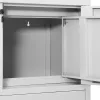 Világosszürke acél irodai szekrény 90 x 40 x 102 cm