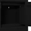 Fekete acél irodai szekrény 90 x 40 x 102 cm