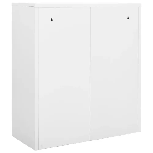 Fehér acél irodai szekrény 90 x 40 x 102 cm