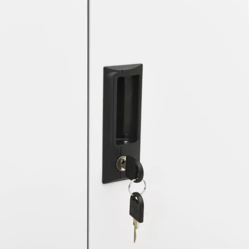 Fehér acél irodai szekrény 90 x 40 x 102 cm