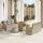 Kerti Kanapé Szett 9 pcs Beige és Világosszürke 80 x 80 x 71 cm