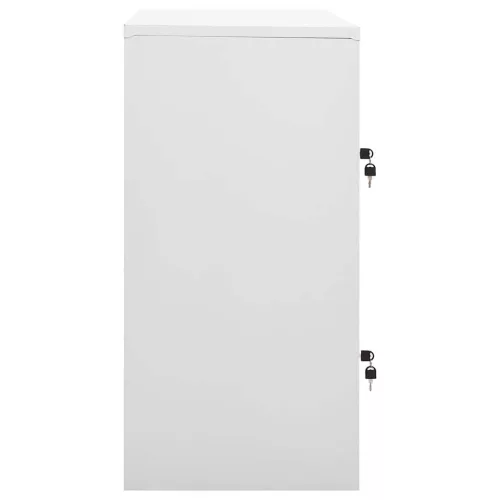 Világosszürke és kék acél zárható szekrény 90 x 45 x 92,5 cm