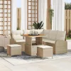 Kerti Kanapé Szett párnával 8 pcs Beige és krém 80 x 80 x 71 cm