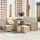 Kerti Kanapé Szett párnával 8 pcs Beige és krém 80 x 80 x 71 cm