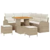 Kerti Kanapé Szett párnával 8 pcs Beige és krém 80 x 80 x 71 cm