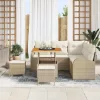 Kerti Kanapé Szett párnával 8 pcs Beige és krém 80 x 80 x 71 cm
