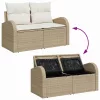 Kerti Kanapé Szett párnával 8 pcs Beige és krém 80 x 80 x 71 cm