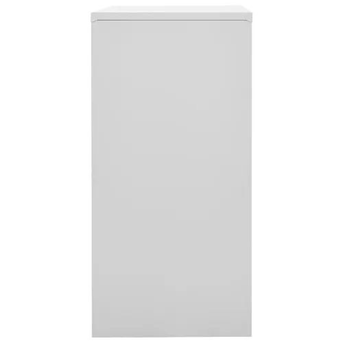 Világosszürke-piros acél zárható szekrény 90 x 45 x 92,5 cm
