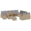 Kerti Kanapé Szett párnával 13 pcs Beige és Világosszürke