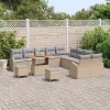 Kerti Kanapé Szett párnával 13 pcs Beige és Világosszürke